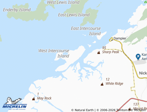 MICHELIN Dampier Archipelago map - ViaMichelin