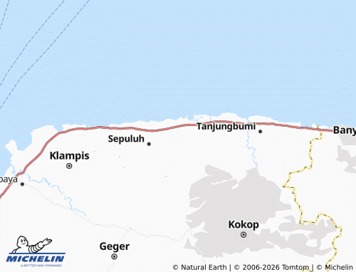 MICHELIN Tanagura Barat map - ViaMichelin