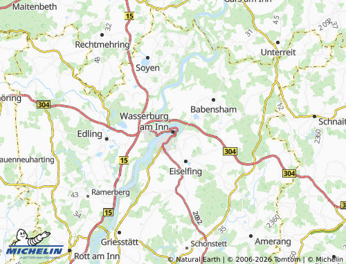 MICHELIN Wasserburg am Inn map - ViaMichelin