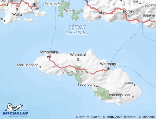 MICHELIN Sumba Tengah map - ViaMichelin