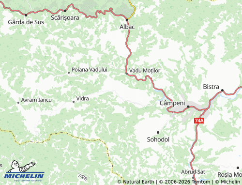 Mapa MICHELIN Vârtănești - ViaMichelin