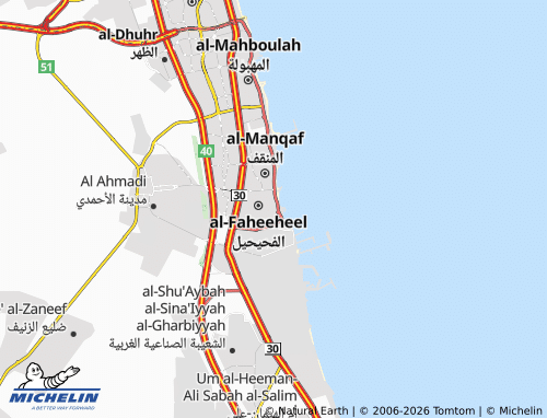 MICHELIN Al Fahaheel 11 map - ViaMichelin
