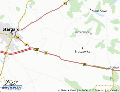 Mapa MICHELIN Trzebiatów - ViaMichelin