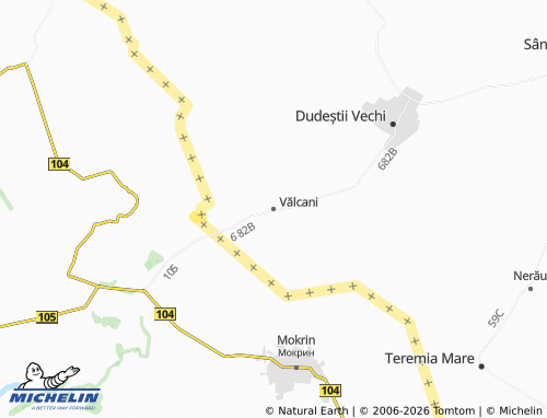 Kaart MICHELIN Vălcani - ViaMichelin