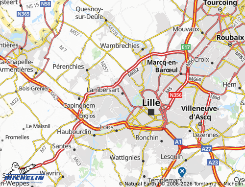 Carte MICHELIN Lambersart - ViaMichelin