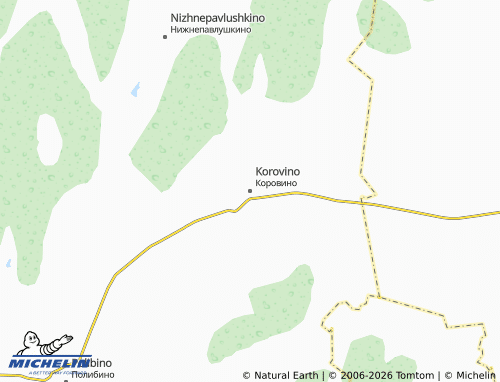 MICHELIN-Landkarte Korovino - ViaMichelin