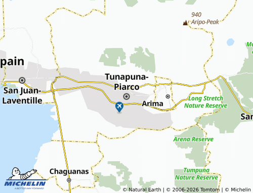 Mapa MICHELIN Tunapuna-Piarco - ViaMichelin