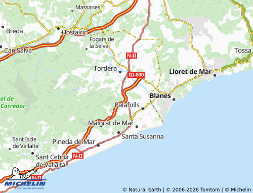 Carte MICHELIN El Mas Carbó - ViaMichelin