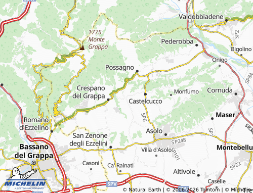 MICHELIN Paderno del Grappa map - ViaMichelin