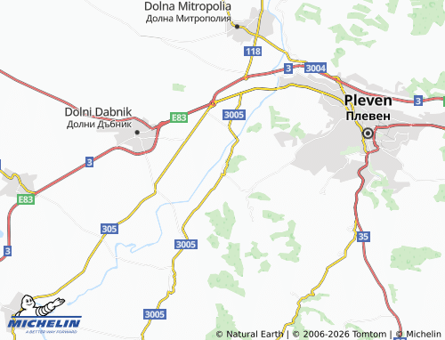 MICHELIN Tarnene map - ViaMichelin
