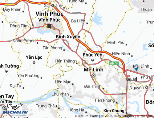 MICHELIN Đạo Đức map - ViaMichelin