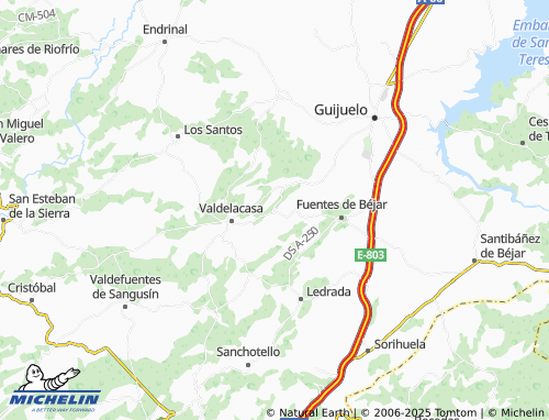 MICHELIN Puebla de San Medel map - ViaMichelin