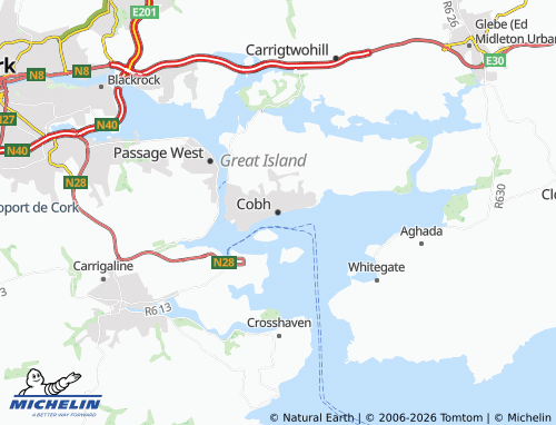 MICHELIN-Landkarte Cobh - ViaMichelin