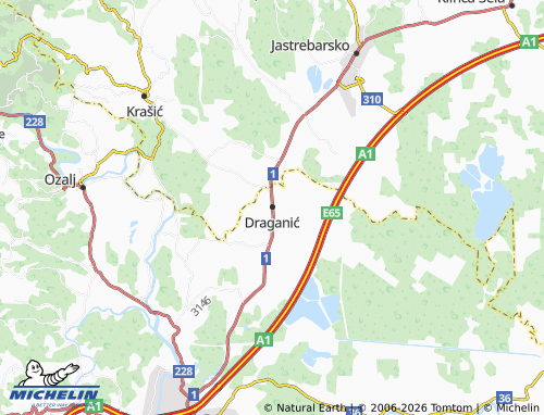 Carte MICHELIN Draganić - ViaMichelin