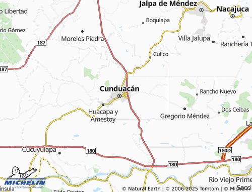 MICHELIN Cunduacán 2000 map - ViaMichelin