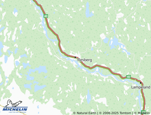 MICHELIN Flesberg map - ViaMichelin