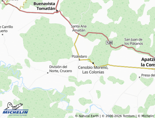 Mapa MICHELIN Pinzándaro, Centro - ViaMichelin