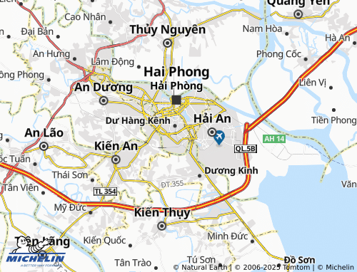 MICHELIN Kênh Dương map - ViaMichelin