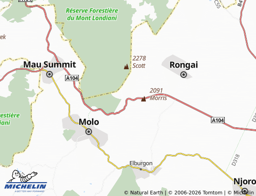 Mappa MICHELIN Sachangwan-Mukinyai - ViaMichelin