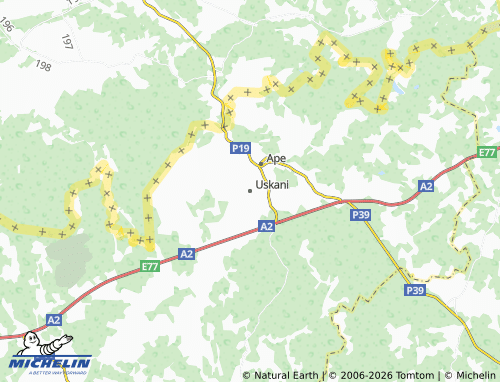 Mapa MICHELIN Uskani - ViaMichelin