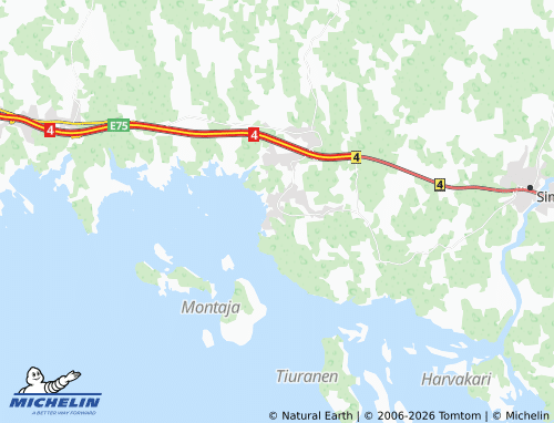 Kaart MICHELIN Simoniemi - ViaMichelin