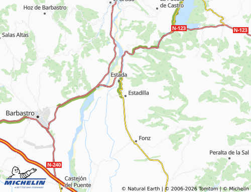 MICHELIN Estadilla map - ViaMichelin