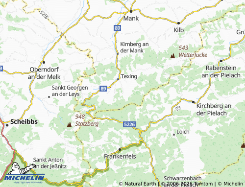 MICHELIN Sankt Gotthard map - ViaMichelin
