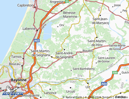 MICHELIN Saint-André-de-Seignanx map - ViaMichelin