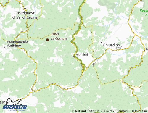 Kaart MICHELIN Montieri - ViaMichelin