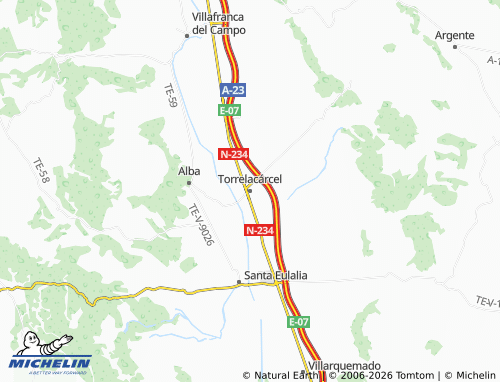 Kaart MICHELIN Torrelacárcel - ViaMichelin