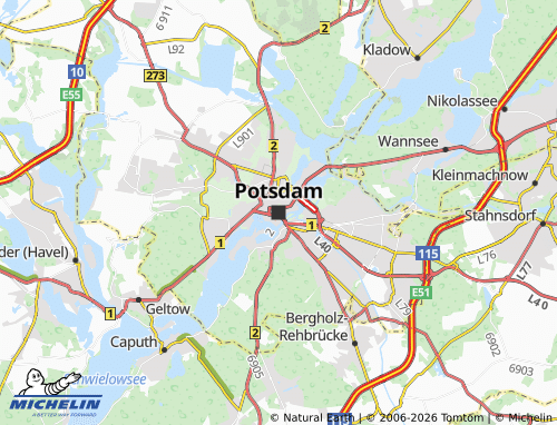 MICHELIN Potsdam map - ViaMichelin