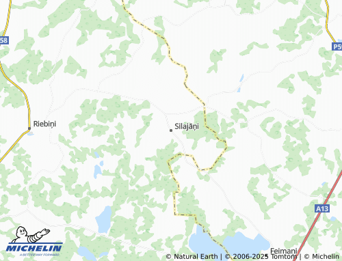 MICHELIN Silajāņi map - ViaMichelin