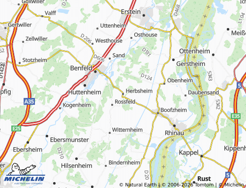 Mapa MICHELIN Herbsheim - ViaMichelin