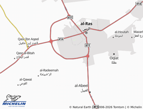 MICHELIN-Landkarte al-Nahdah - ViaMichelin
