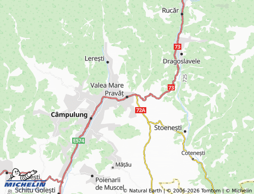 Mappa MICHELIN Valea Mare Pravăț - ViaMichelin