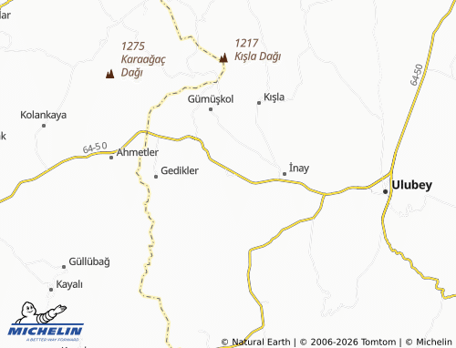 Mappa MICHELIN Karacaahmet - ViaMichelin