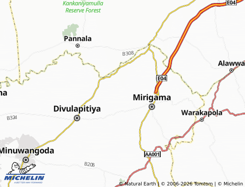 MICHELIN Kuleegedara map - ViaMichelin