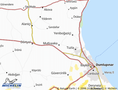MICHELIN Mutluyaka map - ViaMichelin