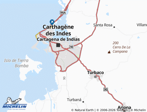 Mappa MICHELIN Ciudad Bolívar - ViaMichelin