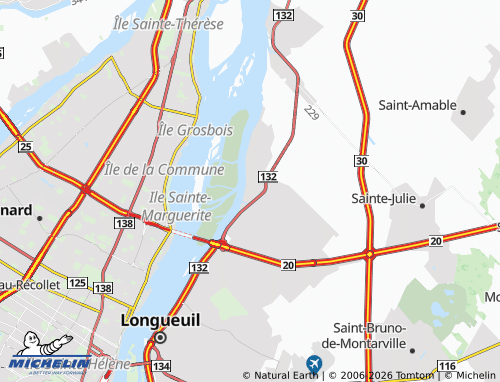 Mappa MICHELIN Boucherville - ViaMichelin