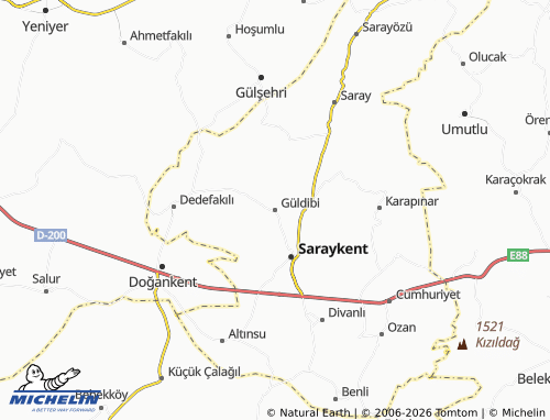 MICHELIN Güldibi map - ViaMichelin