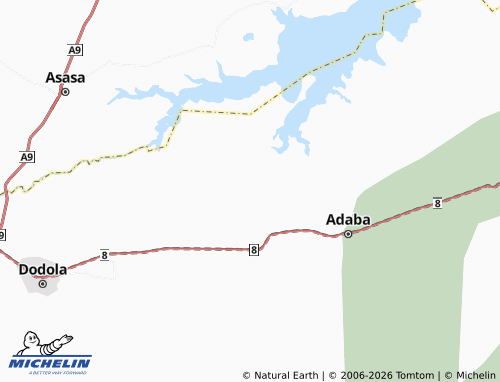 Mappa MICHELIN Erero Shet' - ViaMichelin