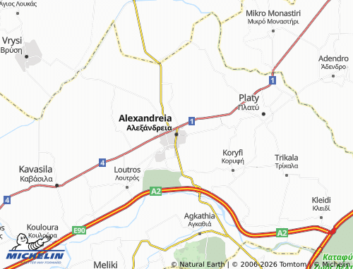 MICHELIN Alexandreia map - ViaMichelin