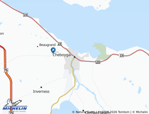 Carte MICHELIN Cheboygan - ViaMichelin