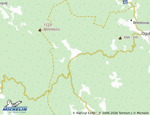 Mapa MICHELIN Jasenak - ViaMichelin