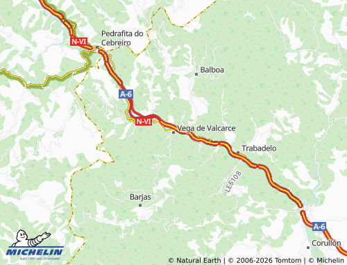 MICHELIN Vega de Valcarce map - ViaMichelin