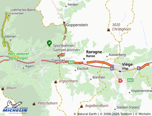 Mapa MICHELIN Niedergesteln - ViaMichelin