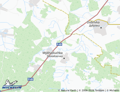 MICHELIN Zamorochennia map - ViaMichelin