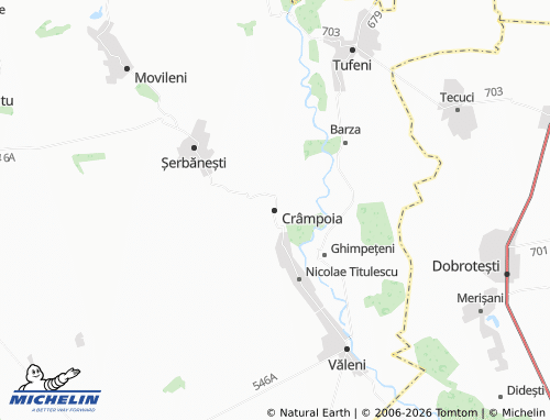 MICHELIN Crâmpoia map - ViaMichelin