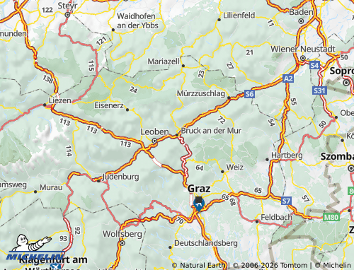 Carte MICHELIN Bruck-Mürzzuschlag - ViaMichelin